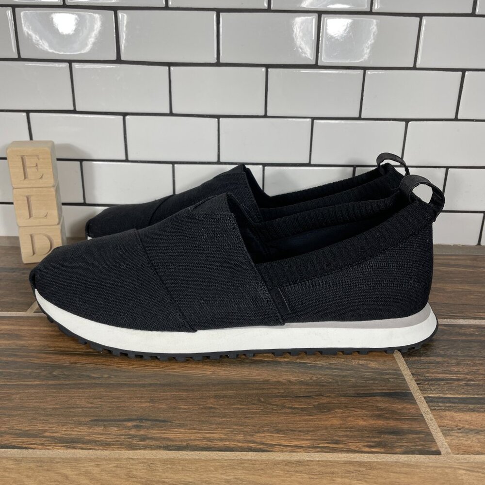 Toms Alp Resident 2.0 Shoes Mens Size 13 Black Heritage Canvas Slip On Sneakers